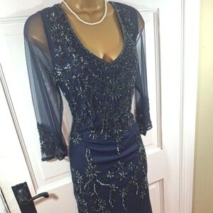 bluebell lace up back maxi dress Blue Lace Maxi Dress With Crochet Top main image 0